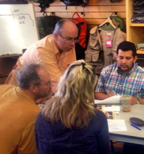 Fishermen's Spot Fly Fishing 101 introductory fly fishing class in the classroom
